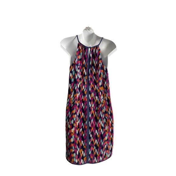 NWT Tori Richard Multi-colored lined Halter Dress Size 0 - Picture 2 of 3